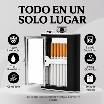 Licorera 2 en 1 con Portacigarrillos