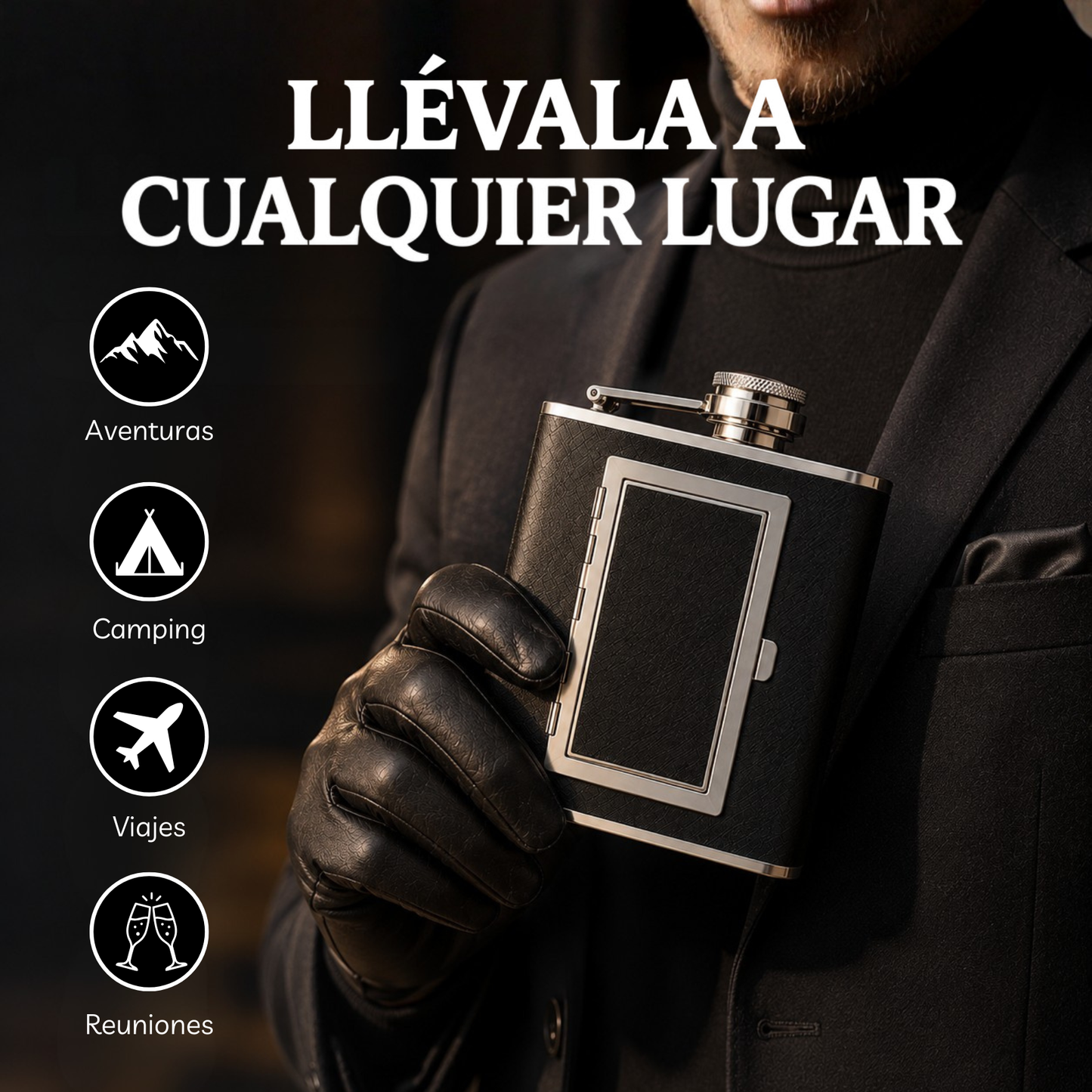 Licorera 2 en 1 con Portacigarrillos